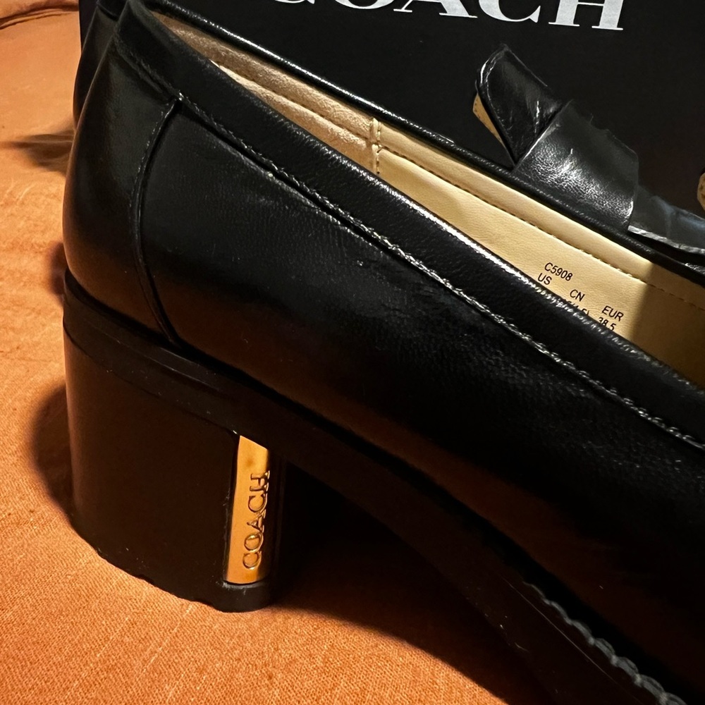 Coach Women's Black Loafer - Picture 5 of 5